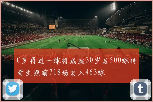 C罗再进一球将成就30岁后500球传奇生涯前718场打入463球